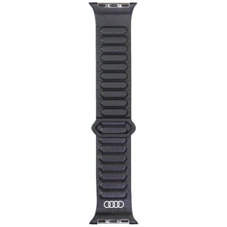 Audi Logo Genuine Leather Magnetic Ring Strap for Apple Watch 40 / 41 / 42 mm - Black