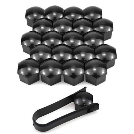 Muttertrekk 19 mm, 20 stk 19mm Bolt Muttertrekk, Sekskantede Beskyttelseshetter for Hjulmuttere, Universelle Boltdeksler 19mm