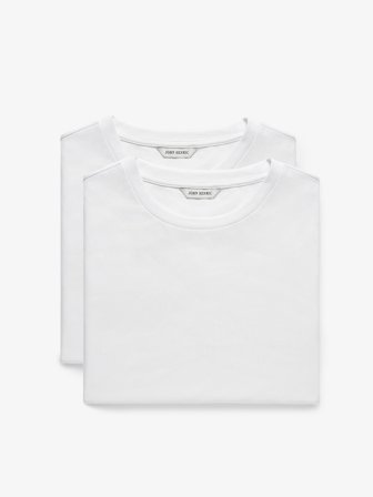 John Henric Men's 2-Pack White T-shirt Slim Fit Size XS