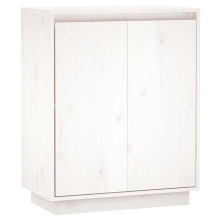 Vidaxl Skänk Vit 60x34x75 Cm Massiv Furu Vit