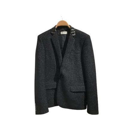 Saint Laurent Vintage Pre-owned Wool outerwear , Zwart , Dames , Maat: S Vintage Jassen