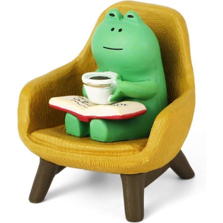 Miniatyr Frosk Statue, Mini Frosk Figurer Kreativ Morsom Frosk Skulptur Liten Resin Frosker Ornament Dekorasjoner for Kontorpult Bokylle Bord Soverom