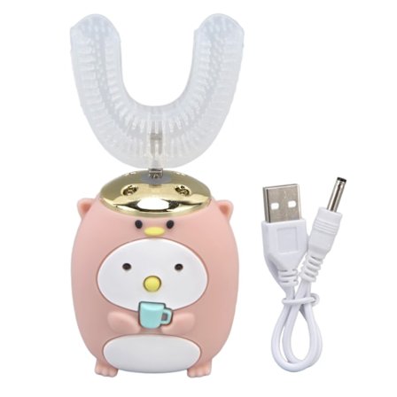 Barn Tandborste 360° Oral Rengöring Automatisk Minne 5 Borstlägen U-formad Tandborste BarnKid