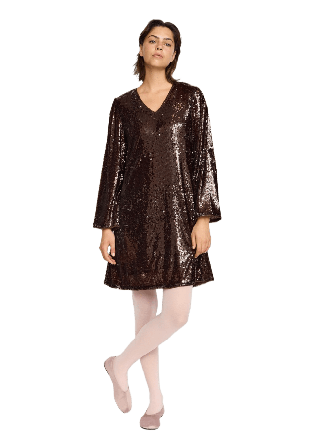 Soft Rebels Srmaddison V-neck Dress - Coffee Bean Klänningar Dam Brun XL