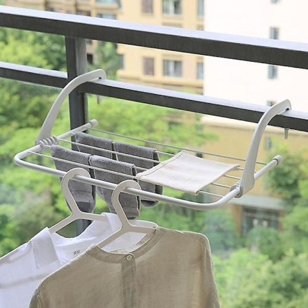 Clothes Dryer - Hanging Drying Rack For Radiator And Balcony, Small Size, Large Drying Capacity, White