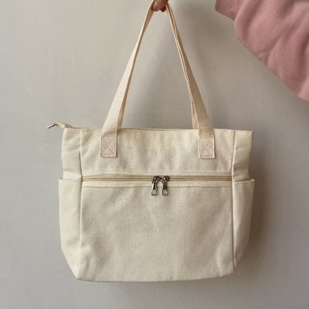 Unisex axelväska Large Capacity Handväska BEIGE