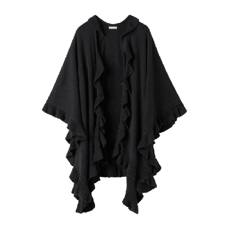 Å WOMAN Poncho med volanger SILJA Capes & ponchos Svart ONESIZE