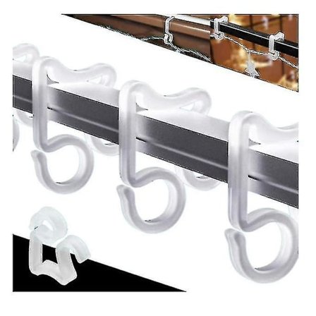 100 stk julelysklemmer Utendørs henge takrennekroker julepynt lysstreng_a_x