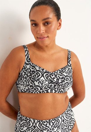 Cellbes of Sweden - Bøjleløs bikini-bh Nerja i beige / sort til damer i størrelse 105B/C