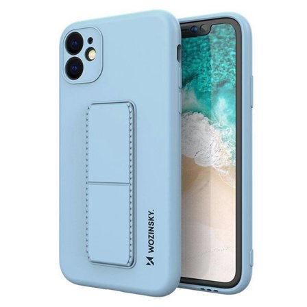 Wozinsky Kickstand Case iPhone 11 Pro Max Silikoni Case jalustalla vaaleansininen