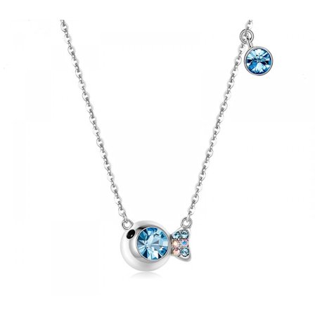 Romantisk Alla hjärtans dag Nyårsgåva Halsband med ädelstenar, Kristallhänge Halsband Smycken för kvinnor Månadssten Halsband för kvinnor, 