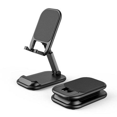 Foldbart telefonstativ til skrivebord - Højdejusterbar telefonholder dockingstation [BR]