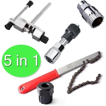 Sky-Welle cykelreparationsverktyg 5 i 1 kedjeriveter vevarmsavdragare inre lagerdrev