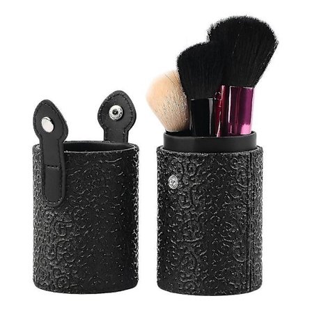 Svart sminkekosmetikk penneholder oppbevaringsboks