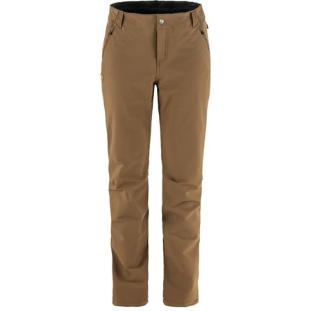 Fjällräven Dam's Abisko Winter Stretch Trousers in Wood Brown | Size: 36/Long, Polyester