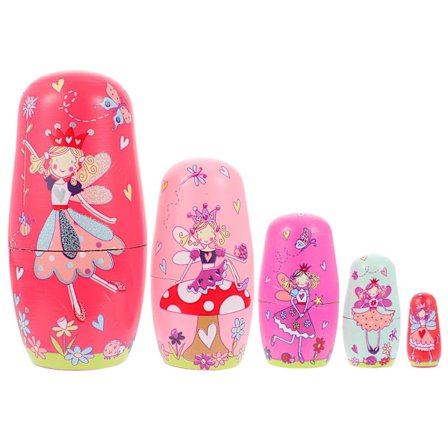 5 kpl Puupallot Lasten Puulelut Venäläiset Nuket Pesä Nuket Leikki Venäläiset Nuket Pinottavat Nuket Babushka Nuken