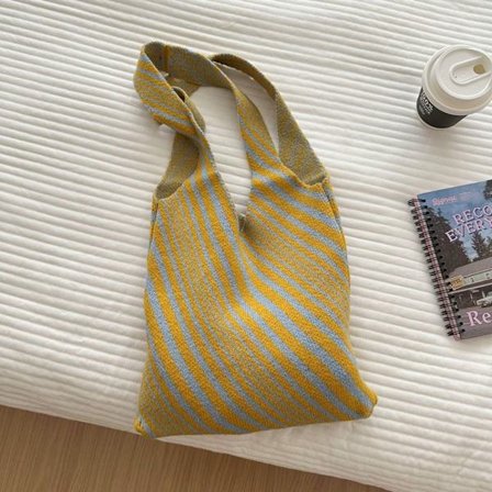 Käsin kudottu Bag Knot rannelaukku KELTAINEN