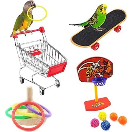 Fire stykker fugle legetøj pædagogisk papegøje legetøj papegøje p