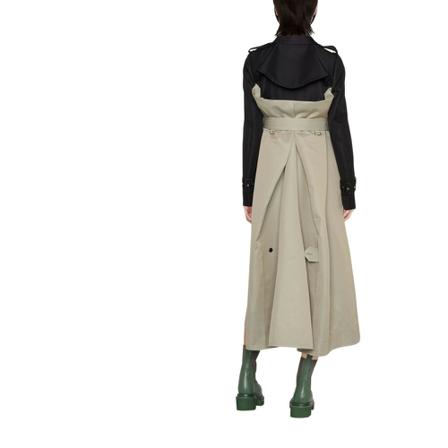 Sacai, Belted Coats Zwart, Dames, Maat:M