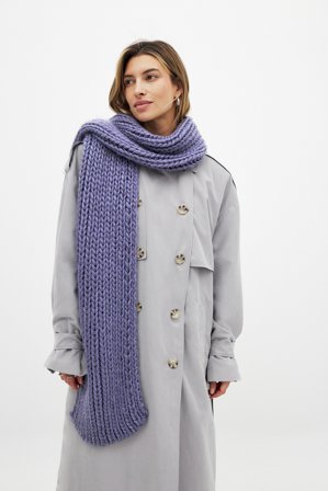 NA-KD - Strikket skjerf - Sjal & skjerf - Blå - One Size