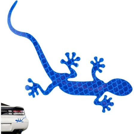 Gecko Bilklistermærker, Kreative Biladvarselsreflekterende Klistermærker med Stereo, Natkørselsadvarsel Gecko Lysende Stribe Reflektor Advarsel