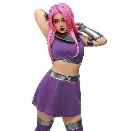 Starfire Cosplay Halloween Kostumer Til Kvinder Sexet Kostume Valorant Cosplay Høj Kvalitet Tank Top Og Nederdele 48 Timers Afsendelse Høj Kvalitet