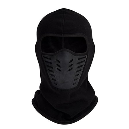 Maskehætte til skiløb, cykling, koldt vejr, vandring, klatring, vindbeskyttelse Sort Sort