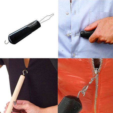 Knaphul og lynlås trækker en hånd knapper hjælp knapper hjælp enhed hjælpemiddel