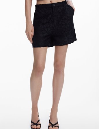 Desigual Short Lace - Black - 38