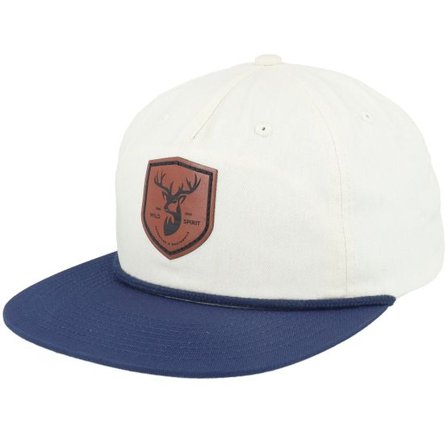Wild Spirit - Vit snapback Keps - Brown Deer Shield Patch Ivory/Navy Rope Snapback @ Hatstore