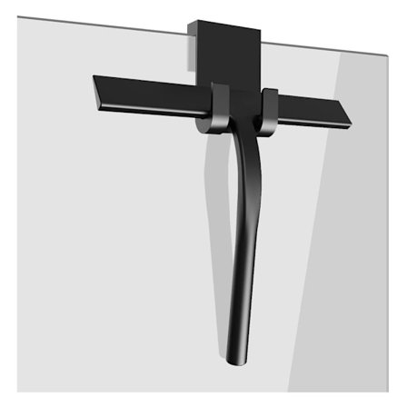 Silikon dusjnal med rustfritt stålkjerne for rengjøring av glass, svart flis, liten