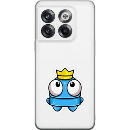 Kompatibel Mobilcover til OnePlus OnePlus 10T Blå tegnet figur med krone og store øjne i legende kongelig stil