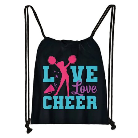 Cheerleading-tyttöjen reppu teini-ikäisille, olkalaukut matkajournalia varten, cheerleader-kassi naisille, kiristysnyörilaukut, kenkien pidike~03439