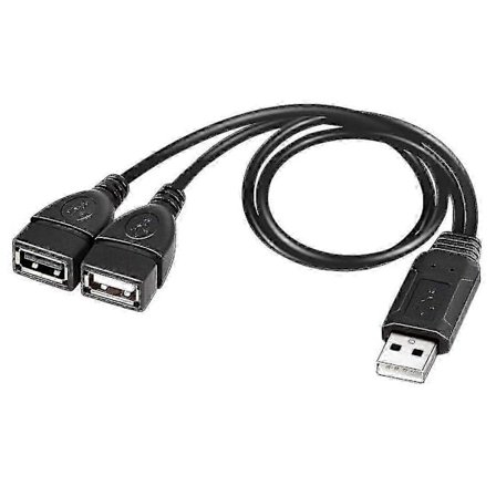 USB 2.0 Y Splitter Kabel - En Hane till Dubbel USB Hona Laddare & Data Synk Kabel