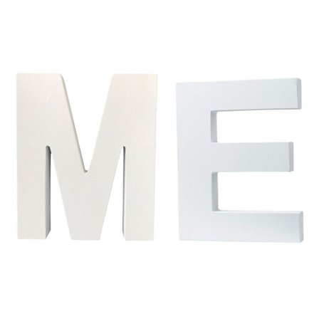 2 stk trævægbogstaver stående skilt træalfabet