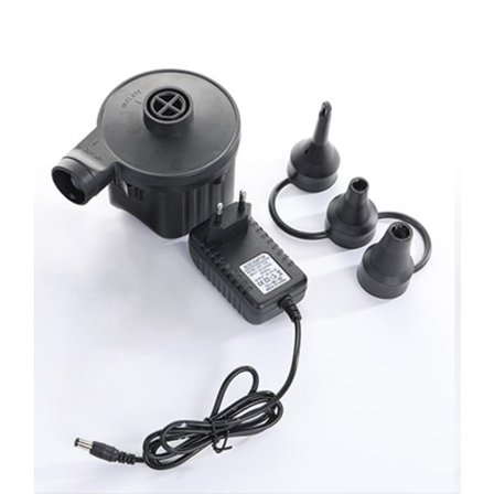 Elektrisk luft pumpe, høj effekt elektrisk oppustelig pumpe med 3 dyser