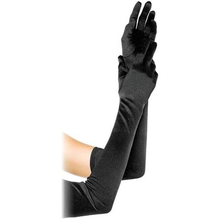 Sort - 1920'er stil lange aftenhandsker sort hvid albue brudehandsker dans sexet kostume brudehandsker kvinder gallahandsker operahandsker