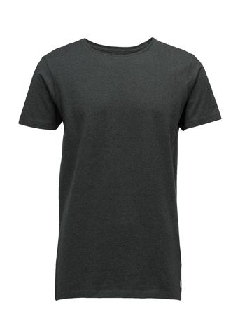 Mouliné O-Neck Tee S/S T-shirts Short-sleeved Grön Lindbergh