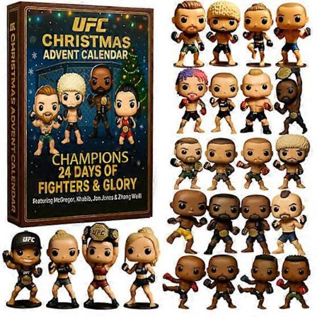 UFC Julekalender Blind Box - Juletræspynt, Akrylvedhæng, MMA Fan Ornament