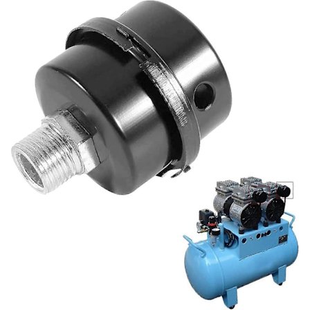 Indsugningsfilter Lyddæmper Luftfilter Til Kompressor Sort Luftkompressorfilter Metal Gevind Luftkompressorfilter Til Luftkompressor Luftkomp