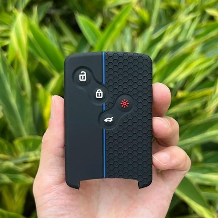 Silikon Bilnyckelskydd För Renault Kadjar Captur Clio Megane 2 3 4 RS Koleos Logan Scenic Duster Kortfodral Nyckelring Tillbehör