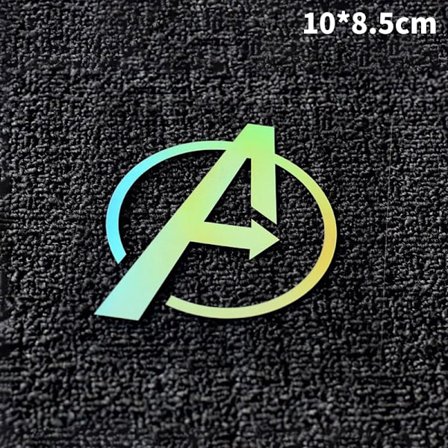 Iron Man Avenger Car Svart reflekterande klistermärke Motorcykelbil Tr