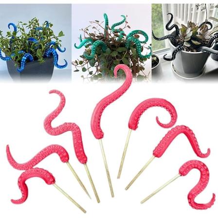 Glødende Blekkspruttentakel-innsatser, Dekorative Plantetilbehør, Rød RED