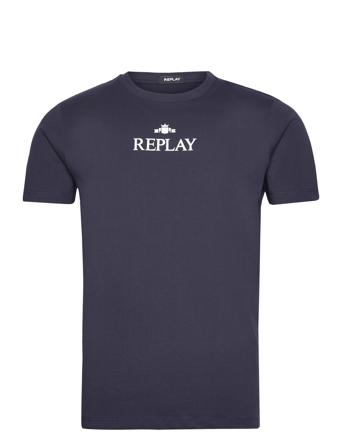 T-Shirt Regular Pure Logo T-shirts Short-sleeved Blå Replay*Betinget Tilbud