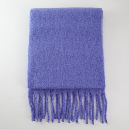 Vinternyhet mohairull imitation kashmir enfärgad scarf, förlängd och förtjockad tjock tofs, höst och vinter varm scarf