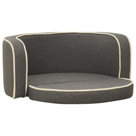 Vidaxl Hundsoffa Vikbar Grå 76x71x30 Cm Linne Tvättbar Dyna Grå