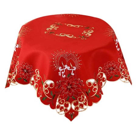 Julebroderet dug, hullet rundt dug, til restaurant Xams fest banketter begivenheder, 33 tommer