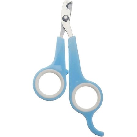 Kloklipper for kjæledyr, hund, katt, fugl, kanin, klo, dyresaks, klipper, pleietrimmer, skarpt rustfritt stål (blå)