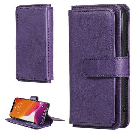 iPhone 13 fodral med 10 fickor - Lila