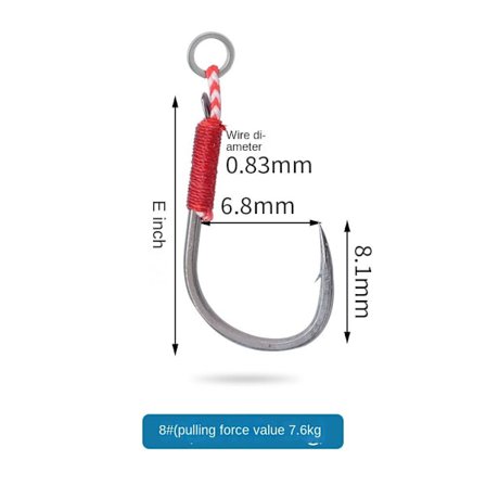 20 stk fiskekrog Håndbundne kroge med modhager 8 8